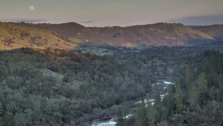 overlook view of valley with river at Cronan Ranch.