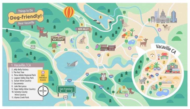 Vacaville for visitors map